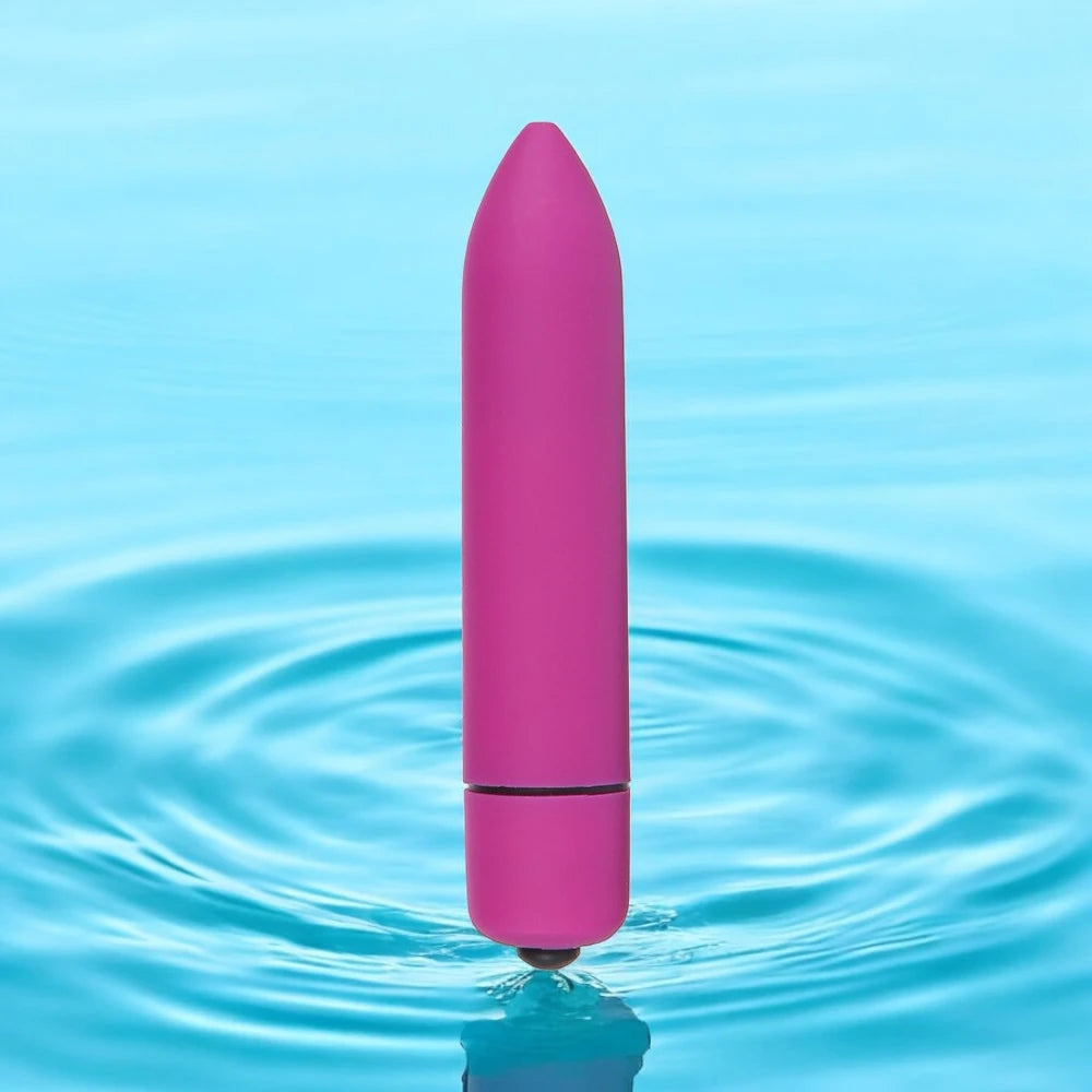 A discreet battery operated purple bullet vibrator.