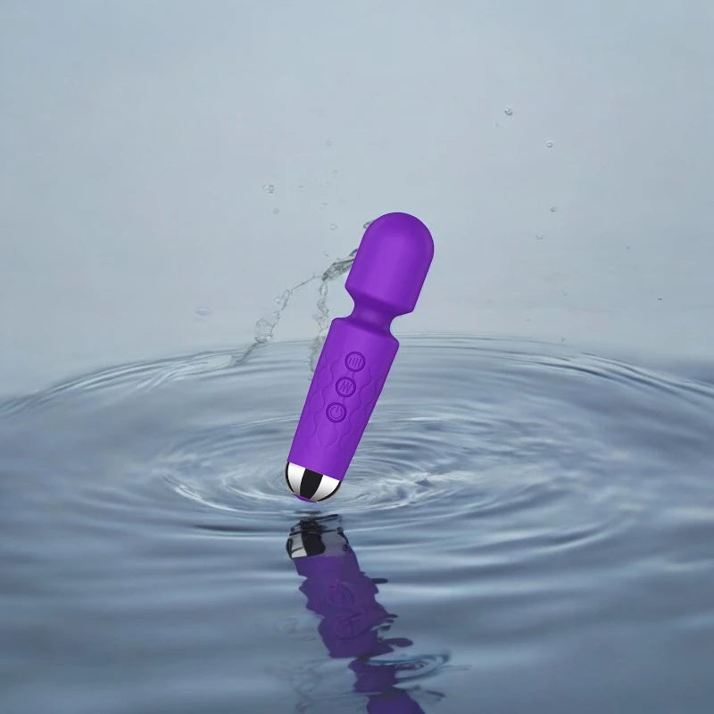 A mini purple classic vibrator with a silicone finish.